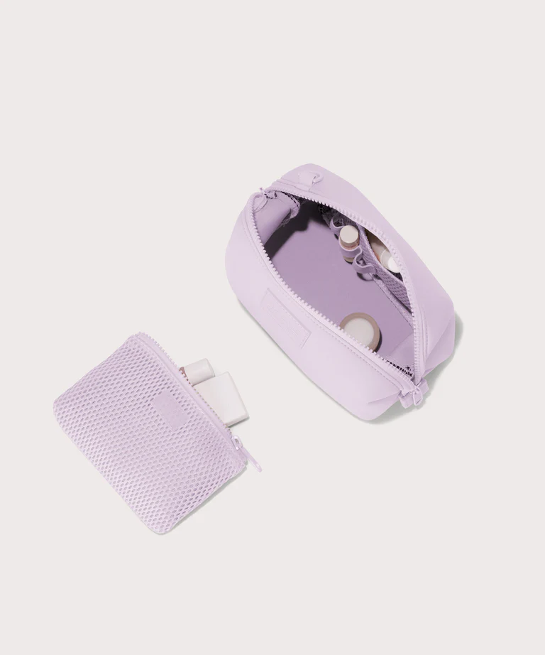 A cushioned, organized pouch for smaller toiletries
